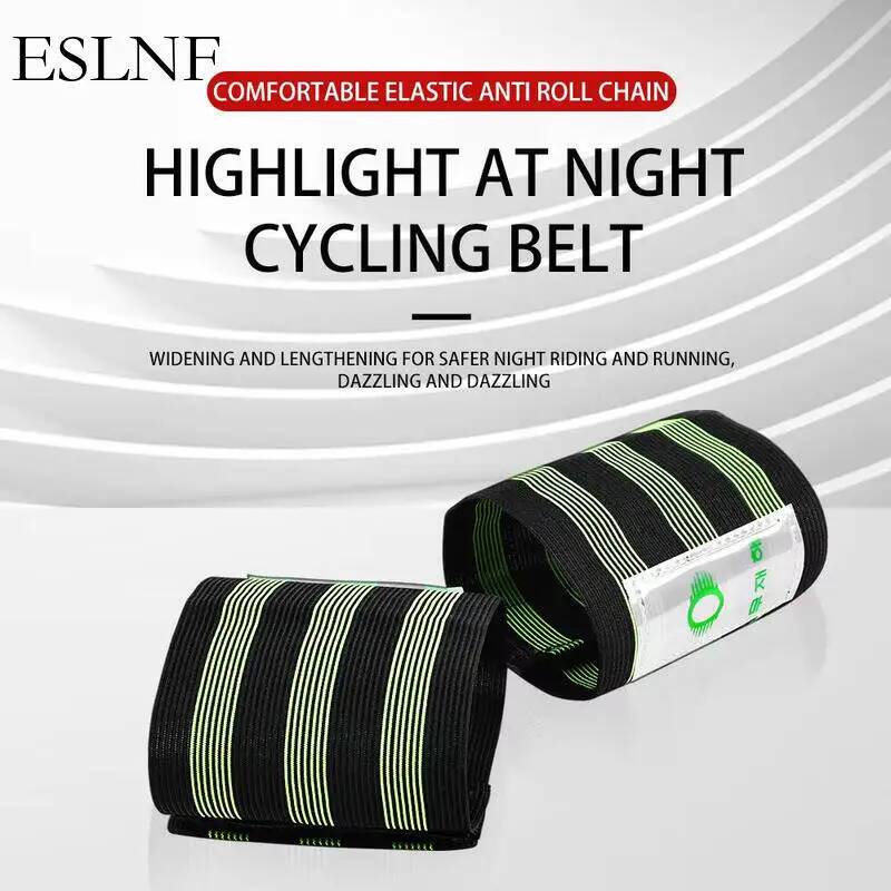 Cycling Commuting - ESLNF ユニバーサル反射自転車安全ストラップ調節可能な足首パンツレッグストラップ高視認性 MTB ロードコミューター夜間サイクリング