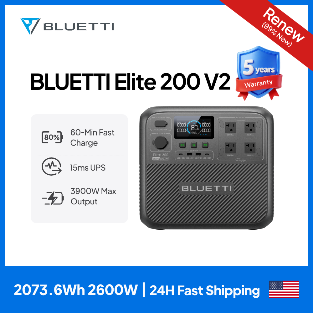 Usb Charger Dynamo - 【リニューアル】BLUETTI Elite 200 V2 ポータブル電源 2600W