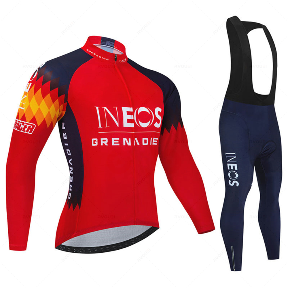 Cycling Commuter Pants - Ineos チーム男性春スポーツサイクリングジャージ秋 Mtb 自転車服夏長袖トライアスロンマウンテンバイクビブパンツセット