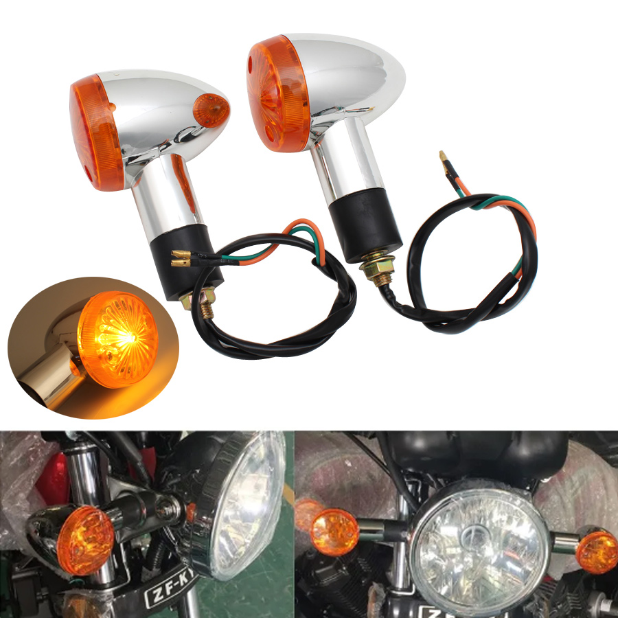 Bike Light Front Rear - ユニバーサルモーターサイクルテールライト,モーターサイクルヘッドライト,ホンダ,ハーレー,カワサキ,スズキ,ヤマハ,10mm