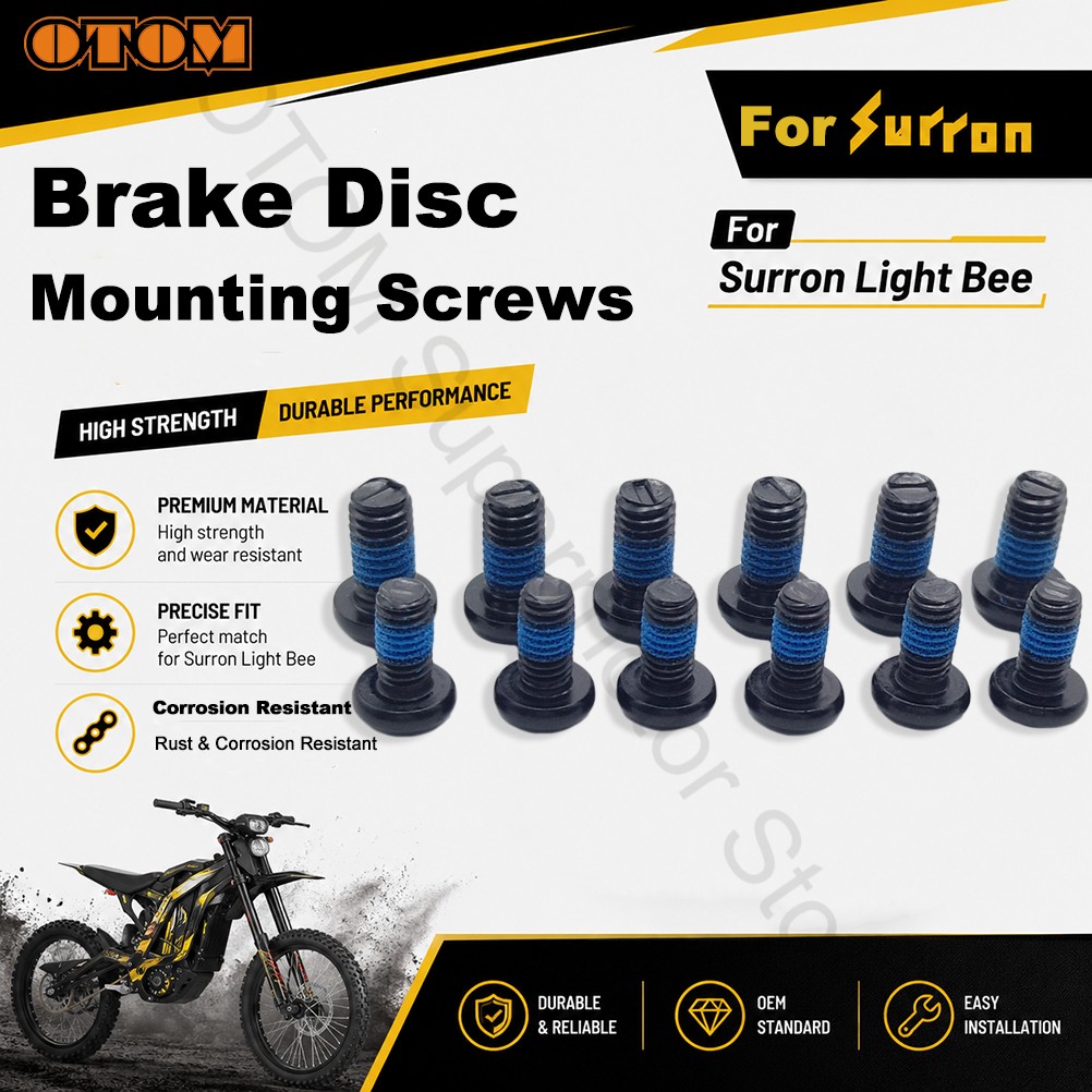 Bike Light Front Rear - Surron Light Beeバイク用純正フロントリアブレーキディスク取り付けネジホイールローターボルトナットSur Ron X S電動バイク用
