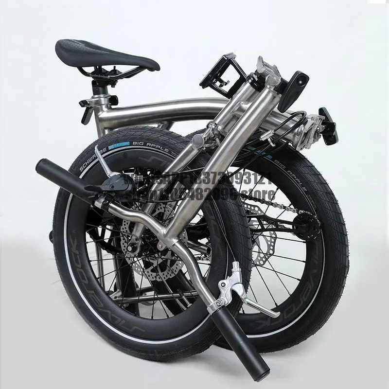 18インチチタン合金製折りたたみ自転車、ディスクブレーキ、7 - Cycling Commute Speed のレビューと価格