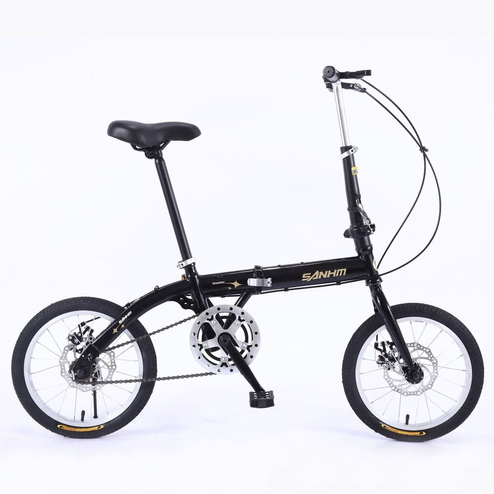 大人用16インチシングルスピード折りたたみ自転車、ディスクブ - Commuting With Bike のレビューと価格