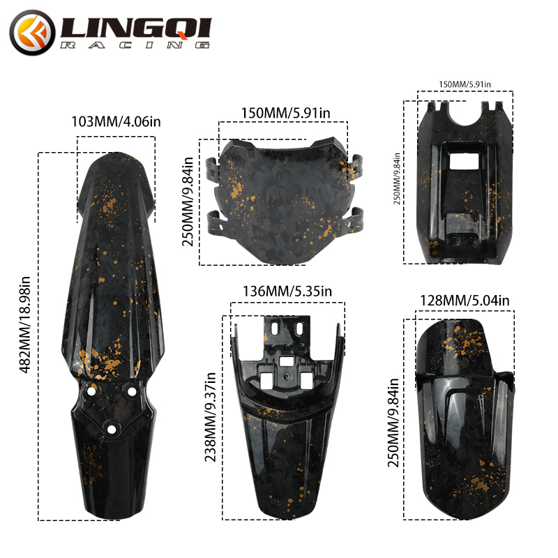 LINGQI フロントリアマッドガードピットダートバイクオー - Bike Light Front Rear のレビューと価格