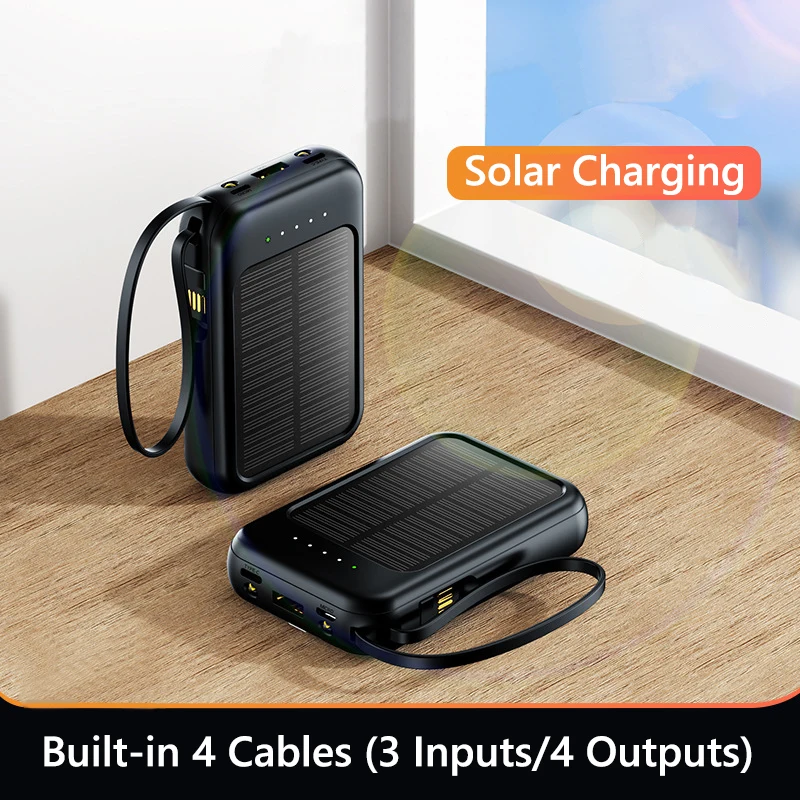 50000mAh ソーラーパワーバンク 内蔵ケーブル ソーラ - Usb Charger Dynamo のレビューと価格