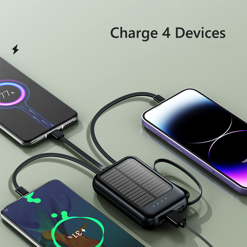 50000mAh ソーラーパワーバンク 内蔵ケーブル ソーラ - Usb Charger Dynamo のレビューと価格