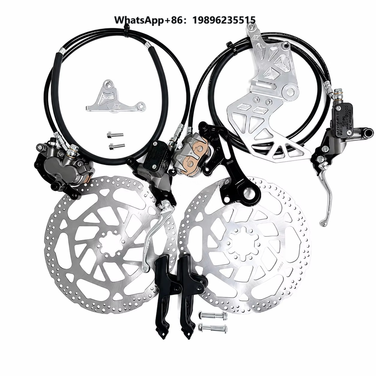 レーシング強化フロントリアブレーキアセンブリ油圧ディスクキッ - Bike Light Front Rear のレビューと価格