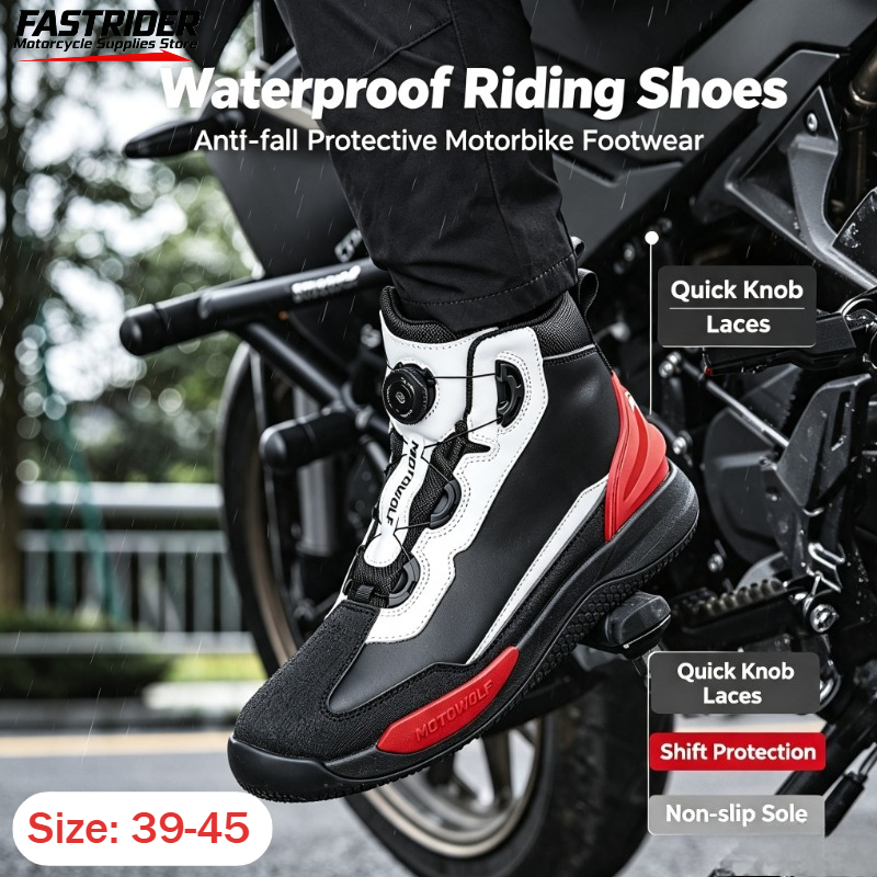 メンズサイクリングシューズ防水レザーレーシングブーツ四季通勤 - Cycling Shoes For Commute のレビューと価格