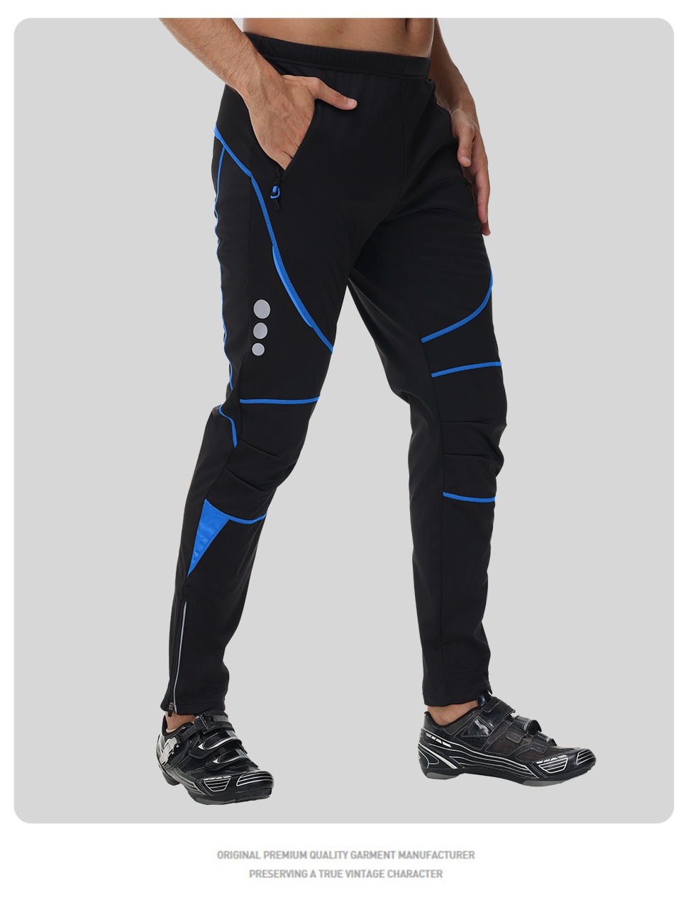 メンズ冬用フリースサイクリングパンツ 防風 保温 防水 ブラ - Cycling Commute Pants のレビューと価格