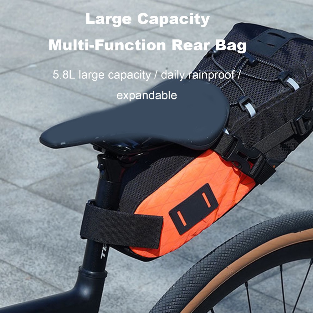 多機能自転車シートバッグ 5.8L容量 防水シート下バッグ  - Saddle Bag Under Seat のレビューと価格