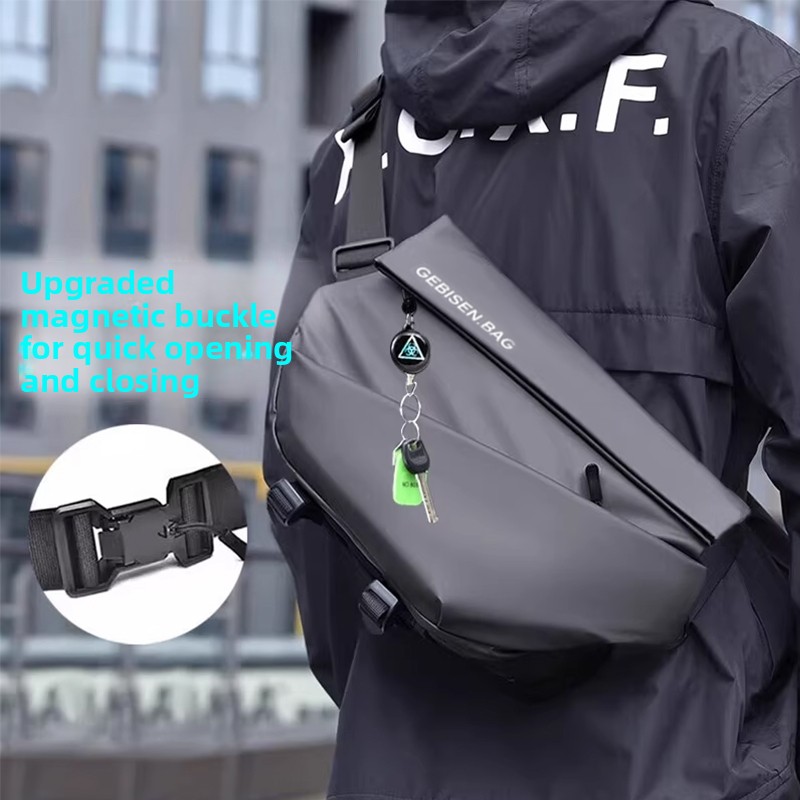 磁気バックル付きメンズクロスボディバッグ、通勤、サイクリング - Cycling For Commute のレビューと価格